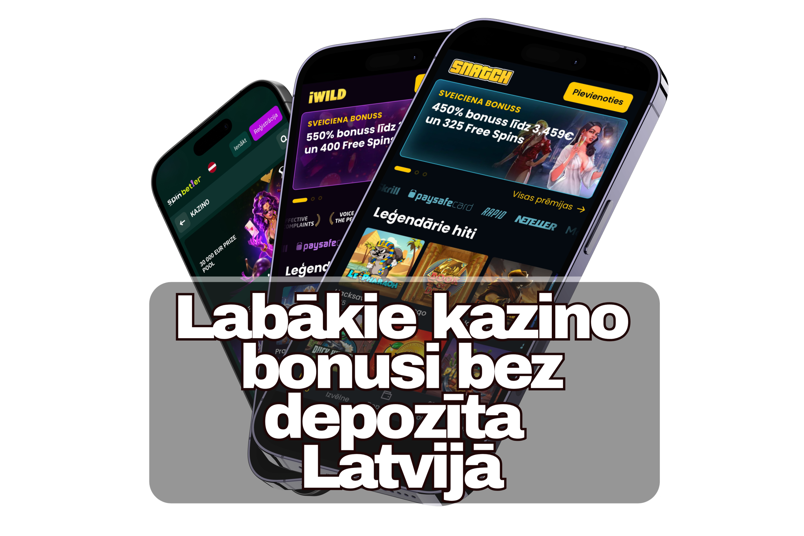 labākie kazino bonusi bez depozīta